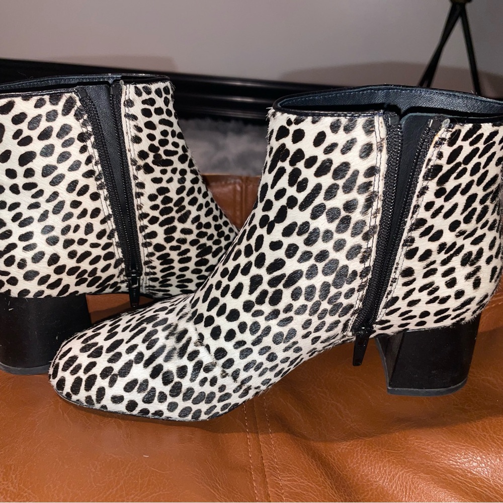 Black and White Leather Ankle Boots- Clark’s